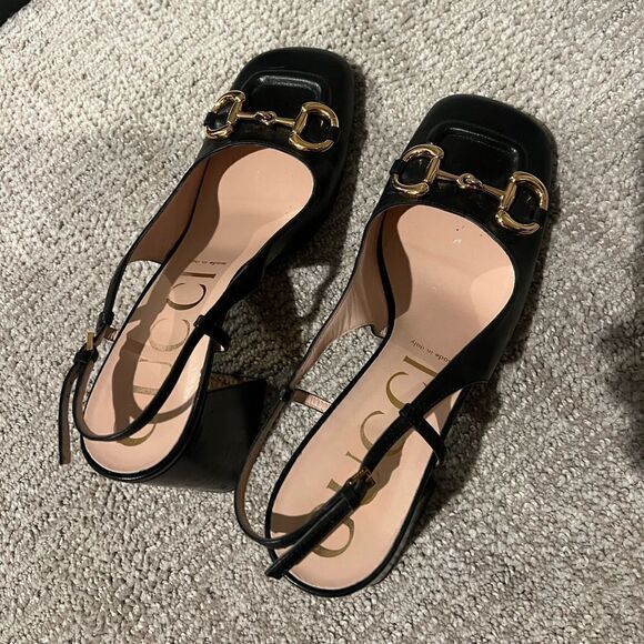 GUCCI MID-HEEL SLINGBACK WITH HORSEBIT - Picture 3 of 16